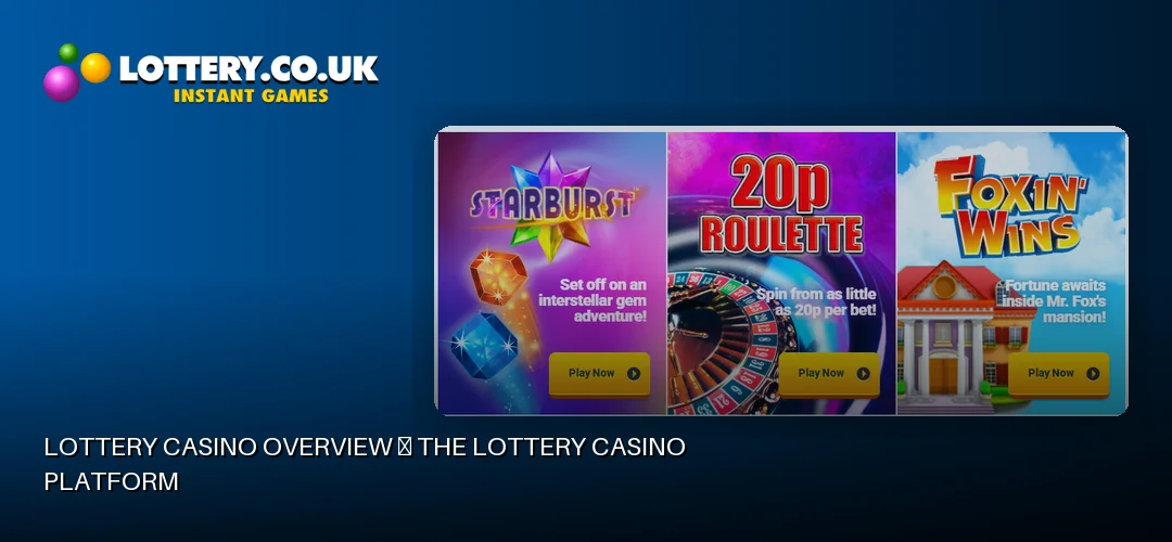 Lottery casino promotional banner